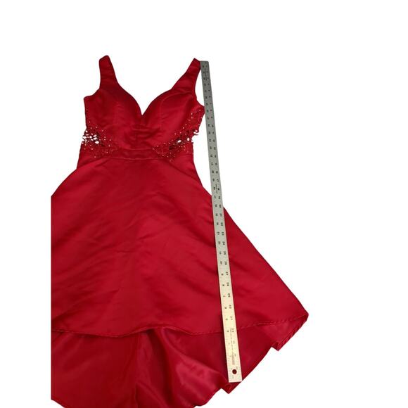 CITY Vibe Womens Red Sleeveless Hi-Lo Party Dress 1 - Picture 5 of 13